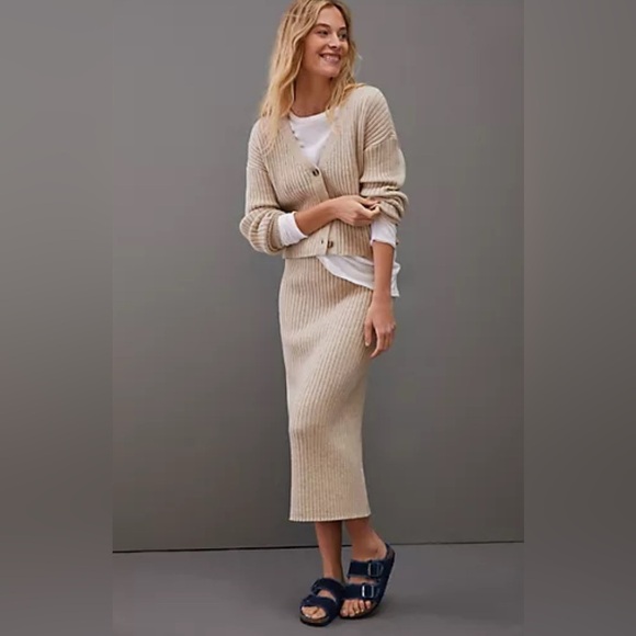 Anthropologie Saturday Sunday Niza Cardigan and Skirt MATCHING SET Size Small - Picture 1 of 11